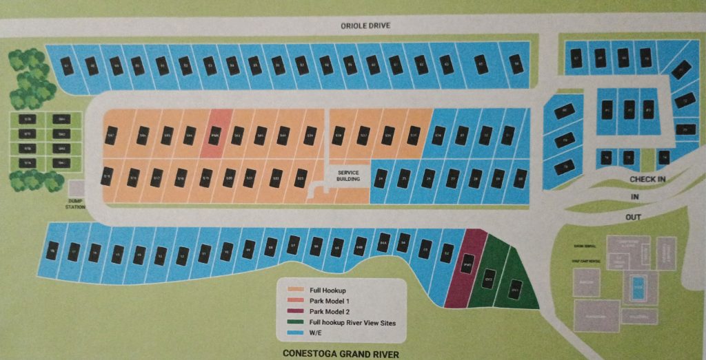 Conestoga Campground Site Map